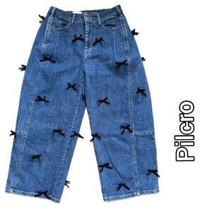 Pilcro The Kenna Heritage Barrel Jeans - Bow Edition